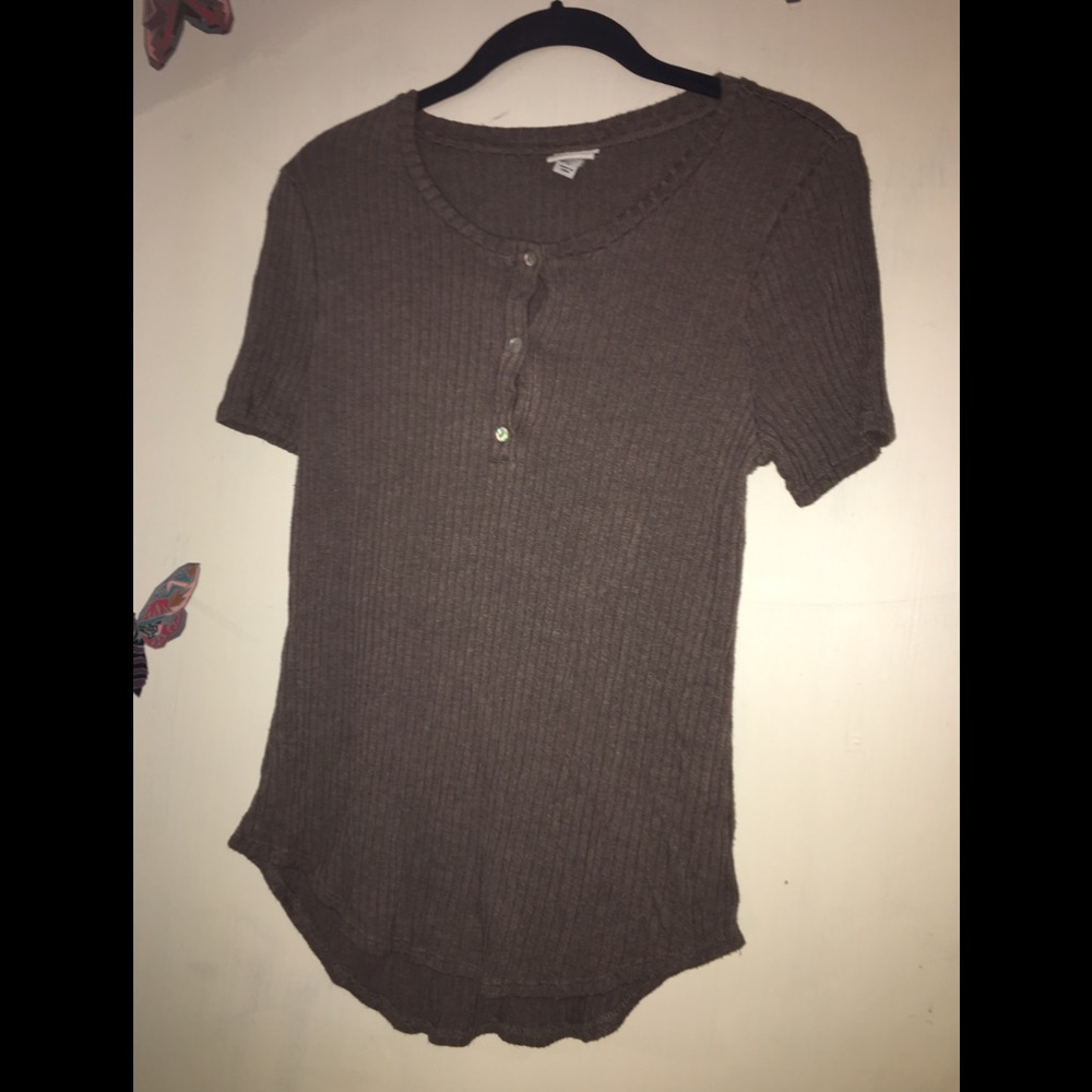 Taupe stretch shirt